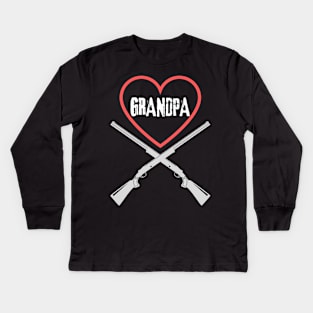 hunting grandpa Kids Long Sleeve T-Shirt